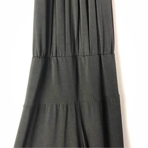 Julian Chang Black High Neck Halter Wide Leg Jumpsuit S - Picture 4 of 4